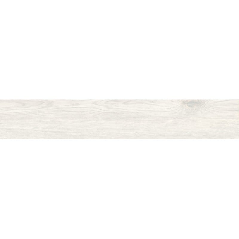 Mexen Savana Carrelage émaillé Bianco rectifié G1, carreau effet bois pour sol et mur 120 x 20 cm, carving - TL614-120-020-00