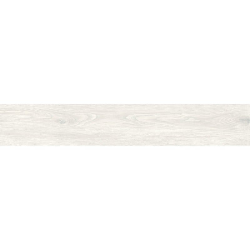 Mexen Savana Carrelage émaillé Bianco rectifié G1, carreau effet bois pour sol et mur 120 x 20 cm, carving - TL614-120-020-00