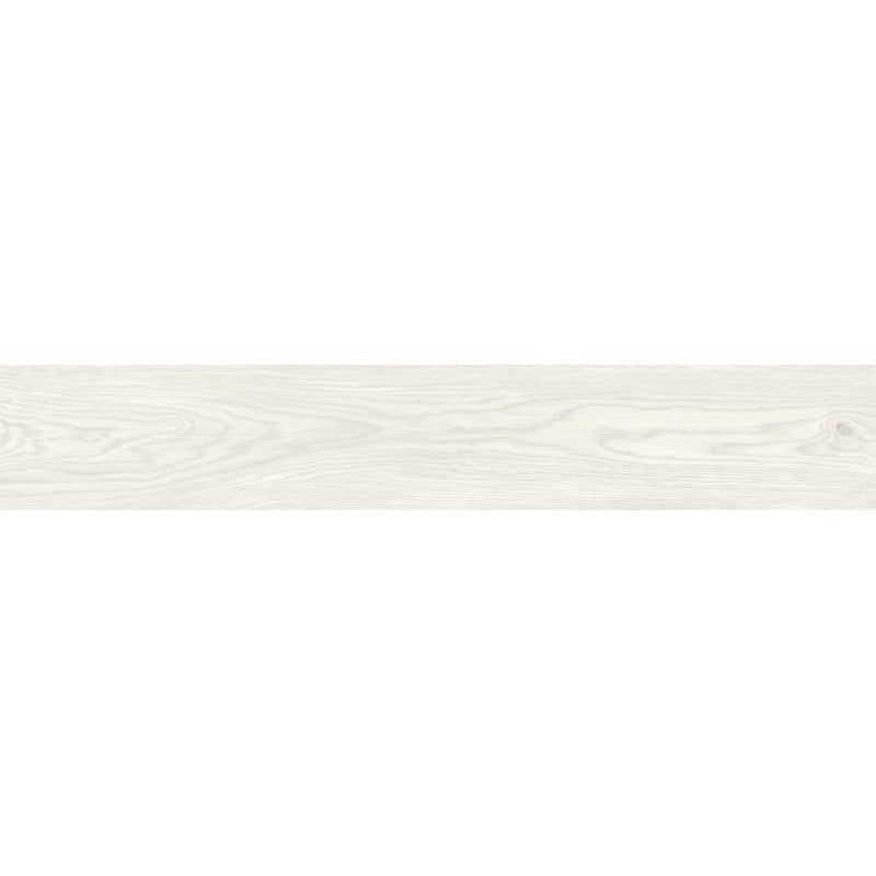 Mexen Savana Carrelage émaillé Bianco rectifié G1, carreau effet bois pour sol et mur 120 x 20 cm, carving - TL614-120-020-00