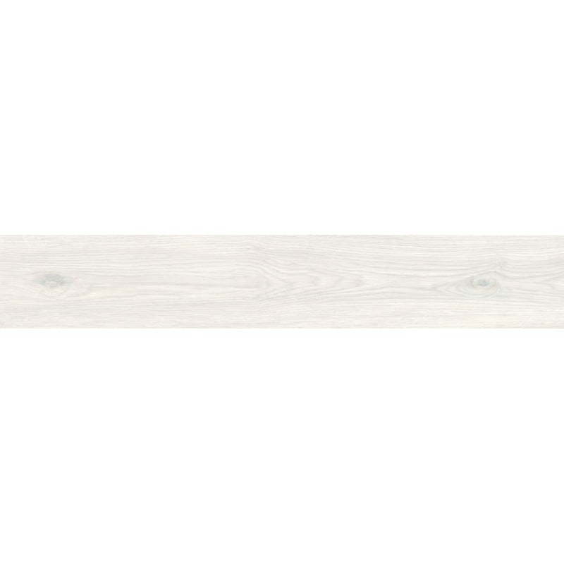 Mexen Savana Carrelage émaillé Bianco rectifié G1, carreau effet bois pour sol et mur 120 x 20 cm, carving - TL614-120-020-00