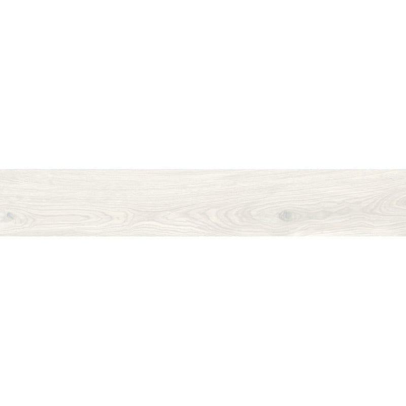 Mexen Savana Carrelage émaillé Bianco rectifié G1, carreau effet bois pour sol et mur 120 x 20 cm, carving - TL614-120-020-00