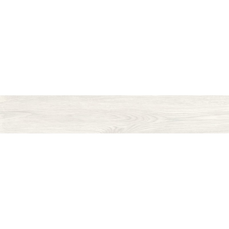 Mexen Savana Carrelage émaillé Bianco rectifié G1, carreau effet bois pour sol et mur 120 x 20 cm, carving - TL614-120-020-00