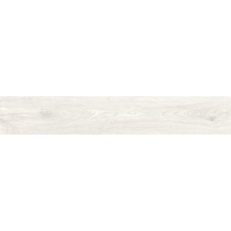 Mexen Savana Carrelage émaillé Bianco rectifié G1, carreau effet bois pour sol et mur 120 x 20 cm, carving - TL614-120-020-00