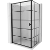 Mexen Mist-B cabine de douche pivotante gauche 90 x 120 cm, grille noire, noir - 8A2T-090-120-70-77-L