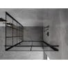 Mexen Mist-B cabine de douche pivotante droite 70 x 85 cm, grille noire, noir - 8A2T-070-085-70-77-P