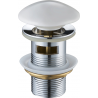 Mexen bouchon rond clic-clack avec trop-plein, Blanc céramique - 79920-25