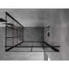 Mexen Mist-B cabine de douche pivotante droite 100 x 95 cm, grille noire, noir - 8A2T-100-095-70-77-P