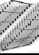 Mexen Mist-B cabine de douche pivotante droite 90 x 100 cm, grille noire, noir - 8A2T-090-100-70-77-P