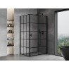 Mexen Mist-B cabine de douche à charnière droite 100 x 110 cm, grille noire, noir - 8A2T-100-110-70-77-P