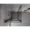Mexen Mist-B cabine de douche pivotante gauche 90 x 90 cm, cadre noir, noir - 8A2T-090-090-70-70-L