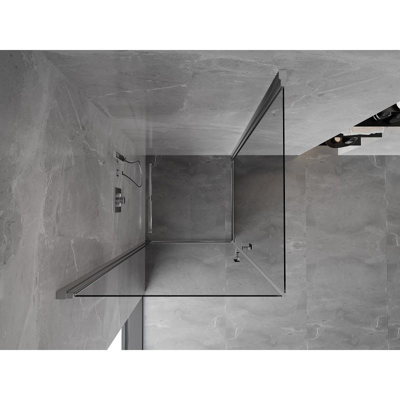 Mexen Mist-B Duo cabine de douche pivotante 80 x 80 cm, transparent, chrome - 8A2-080-080-01-00