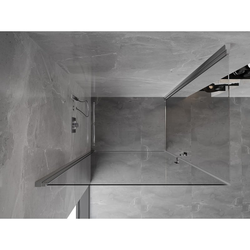 Mexen Mist-B Duo cabine de douche pivotante 100 x 80 cm, transparent, chrome - 8A2-100-080-01-00