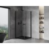 Mexen Mist-B Duo cabine de douche pivotante 95 x 95 cm, transparent, noir - 8A2-095-095-70-00