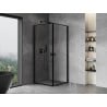 Mexen Mist-B Duo cabine de douche pivotante 70 x 70 cm, cadre noir, noir - 8A2-070L-070P-70-70