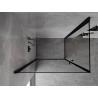 Mexen Mist-B Duo cabine de douche pivotante 70 x 90 cm, cadre noir, noir - 8A2-070L-090P-70-70