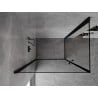Mexen Mist-B Duo cabine de douche battante 100 x 90 cm, cadre noir, noir - 8A2-100L-090P-70-70