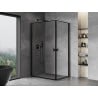 Mexen Mist-B Duo cabine de douche battante 100 x 90 cm, cadre noir, noir - 8A2-100L-090P-70-70