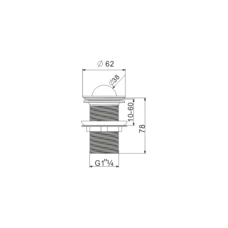 Mexen bouchon clic-clac rotatif, noir - 79913-70