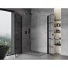 Mexen Mist-B Duo cabine de douche pivotante 90 x 100 cm, grille noire, noir - 8A2-090L-100P-70-77