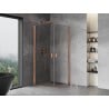 Mexen Mist-B Duo cabine de douche pivotante 90 x 90 cm, transparent, cuivre brossé - 8A2-090-090-65-00