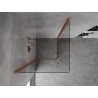 Mexen Mist-B Duo cabine de douche pivotante 95 x 95 cm, transparent, cuivre brossé - 8A2-095-095-65-00