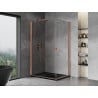Mexen Mist-B Duo cabine de douche pivotante 95 x 80 cm, transparent, cuivre brossé - 8A2-095-080-65-00