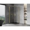Mexen Mist-B Duo cabine de douche pliante 70 x 70 cm, transparent, or - 8A2-070-070-50-00
