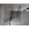 Mexen Mist-B Duo cabine de douche pivotante 75 x 75 cm, transparent, or - 8A2-075-075-50-00