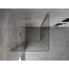 Mexen Mist-B Duo cabine de douche pivotante 75 x 75 cm, transparent, or brossé - 8A2-075-075-55-00