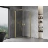 Mexen Mist-B Duo cabine de douche pivotante 85 x 85 cm, transparent, or brossé - 8A2-085-085-55-00