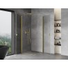 Mexen Mist-B Duo cabine de douche pivotante 90 x 90 cm, transparent, or brossé - 8A2-090-090-55-00