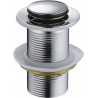 Mexen petit bouchon rond click-clack, Chrome - 79915-00