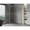 Mexen Mist-B Duo cabine de douche pivotante 90 x 75 cm, transparent, or brossé - 8A2-090-075-55-00