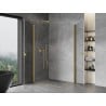 Mexen Mist-B Duo cabine de douche pivotante 90 x 80 cm, transparent, or brossé - 8A2-090-080-55-00