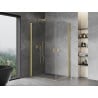 Mexen Mist-B Duo cabine de douche pivotante 90 x 80 cm, transparent, or brossé - 8A2-090-080-55-00