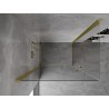 Mexen Mist-B Duo cabine de douche pivotante 100 x 90 cm, transparent, or brossé - 8A2-100-090-55-00