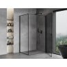 Mexen Mist-B  cabine de douche battante droite 90 x 85 cm, cadre noir, noir - 8A2T-090-085-70-70-P