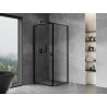 Mexen Mist-B cabine de douche pivotante droite 90 x 90 cm, cadre noir, noir - 8A2T-090-090-70-70-P