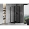 Mexen Mist-B cabine de douche pivotante droite 100 x 100 cm, cadre noir, noir - 8A2T-100-100-70-70-P