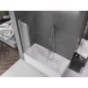 Mexen Velar L paroi de baignoire 2 vantaux coulissants 70 x 150 cm, givre, nickel brossé - 896-070-003-31-97