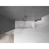Mexen Velar L paroi de baignoire à 2 panneaux coulissants 80 x 150 cm, givrée, dorée - 896-080-003-31-50