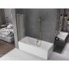 Mexen Velar L paroi de baignoire coulissante à 2 panneaux 80 x 150 cm, givré, doré brossé - 896-080-003-31-55