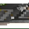 Mexen Elias évier en granit à 1 cuve avec égouttoir 795 x 480 mm, Gris, siphon Or - 6511791005-71-G