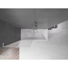 Mexen Velar L paroi de baignoire coulissante à 2 volets 80 x 150 cm, dépoli, nickel brossé - 896-080-003-31-97