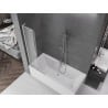 Mexen Velar L paroi de baignoire à 2 vantaux coulissants 75 x 150 cm, givré, chrome - 896-075-003-31-01