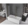 Mexen Velar L paroi de baignoire 2 volets coulissants 75 x 150 cm, givré, doré - 896-075-003-31-50