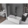 Mexen Velar L paroi de baignoire en deux parties coulissante 85 x 150 cm, givrée, gun metal - 896-085-003-31-95
