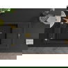 Mexen Elias évier en granit à 1 cuve avec égouttoir 795 x 480 mm, Noir, siphon Or - 6511791005-77-G