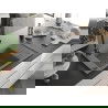 Mexen Elias évier en granit à 1 cuve avec égouttoir 795 x 480 mm, Gris, siphon Noir - 6511791005-71-B