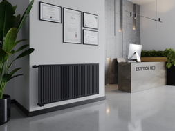 Mexen CVH10 Radiateur hygiénique à panneaux 500 x 400 mm, connexion inférieure, 212 W, anthracite - W610H-050-040-66